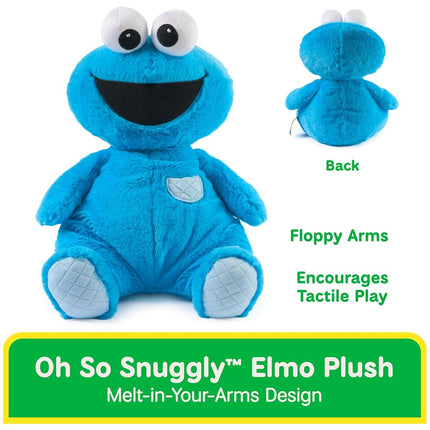 GUND Sesame Street Official Oh So Snuggly Cookie Monster Plush, Plush Muppet, Sensory Toy, Stuffed Animals for Babies and Infants, Red, 12.5”