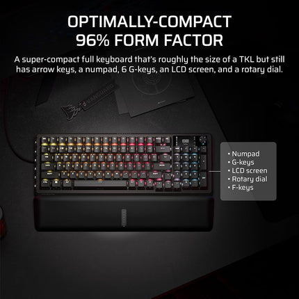 Corsair Vanguard PRO 96 Wired Hall Effect Magnetic Mechanical Gaming Keyboard � 96% Layout, MGX Hyperdrive Switches, 8000Hz Polling, Rapid Trigger, Virtual Stream Deck, SOCD Flashtap, QWERTY US