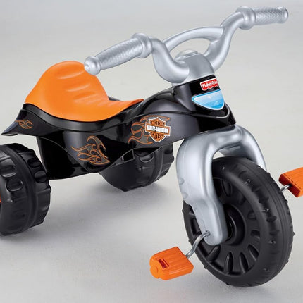 Fisher-Price Toddler Tricycle Harley-Davidson Tough Trike, Toy Bike with Handlebar Grips & Storage for Outdoor Play Kids Ages 2+ Years