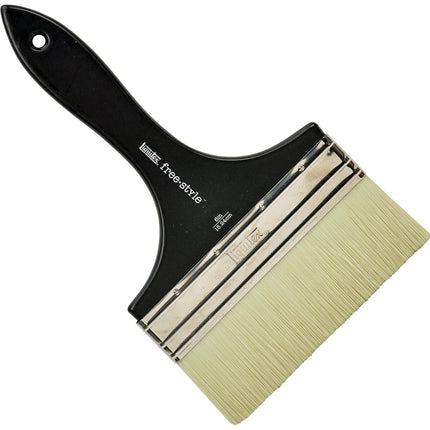 Pincel Freestyle Gran Escala Liquitex 1300706, Plano/Barniz Ancho 6 Pulgadas, Mango Corto
