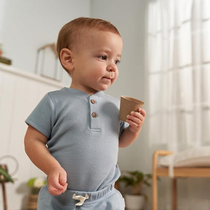 Gerber Unisex Baby Bodysuit and Shorts Set, Blue, 24 Months