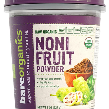 BAREORGANICS Noni Fruit Powder, 8 Ounce