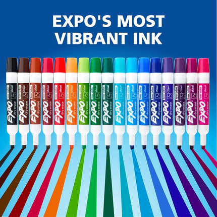 Expo Low Odor Chisel Tip Dry Erase Markers, Black, 12 Pack (80001)