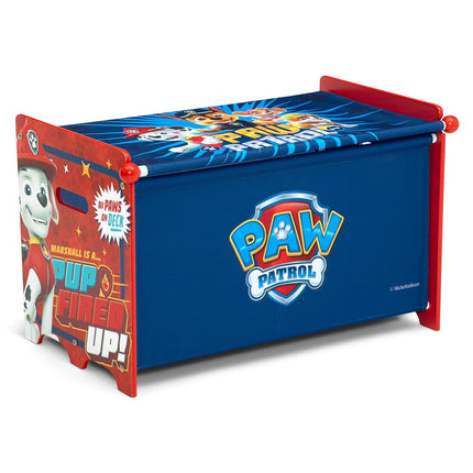 Delta Children PAW Patrol Toy Box Toy Box with Retractable Fabric Top, Blue