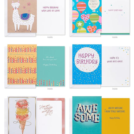 UK Greetings Multipack of 40 All Occasion Cards for Him/Her/Friend - Cheerful Designs with Keepsake Box