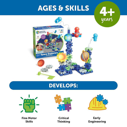 Learning Resources Gears Gears Gears! Space Explorers Building Set, Gears & Construction Toy, STEM Toys, Gears for Kids