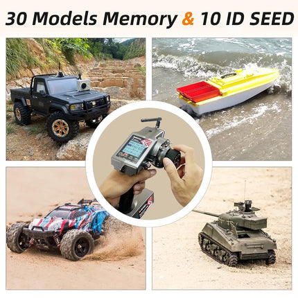 Radiolink RC6GS V3 New 7 Channels RC Transmitter and Gyro Receiver R7FG, Voltage Telemetry, 2.4Ghz Surface Radio Controller for RC Crawler, Drifting, Bash, Buggy Cars, and Boats