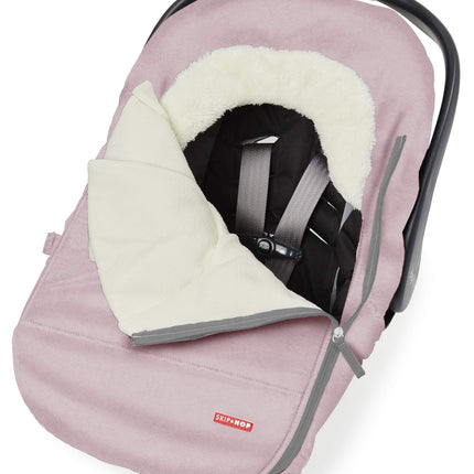 Funda de invierno para asiento de automóvil Skip Hop: forro polar ultra suave, color rosa jaspeado