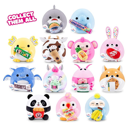 Snackles Series 2 Wave 2, Snack Swap, Shrimp, 20 cm by ZURU Cuddly Squishy Comfort Plush with License Snack Brand Accessory (Shrimp, Krispy Kreme)