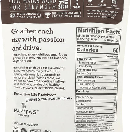 Organic Sprouted Chia Seed Powder by Navitas Naturals - 8 oz