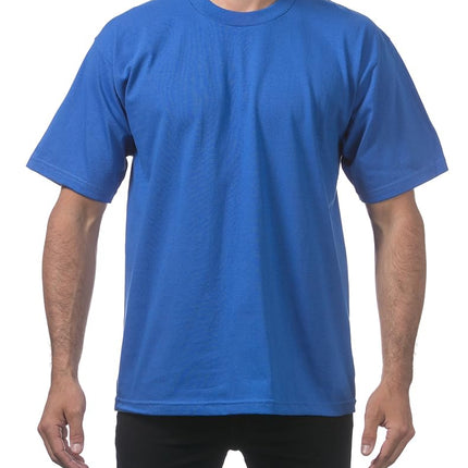 Pro Club Men's 3-Pack Heavyweight Cotton Short Sleeve Crew Neck T-Shirt, Royal Blue, XL