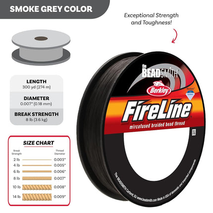 The Beadsmith Fireline by Berkley, Micro-Fused Braided Thread