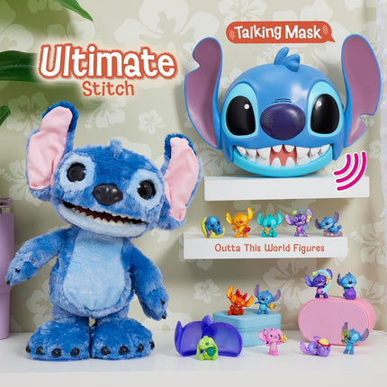 Just Play Disney Stitch Talking Mask with 25+ Sounds & Phrases, Adjustable Straps, Costume for Kids, Dress Up and Pretend Play Toy for Girls, Boys & Kids Ages 3 and Up