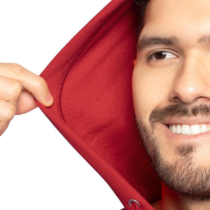 Fruit of the Loom Men's Eversoft Fleece Hoodies, Full Zip, Moisture Wicking & Breathable, Sizes S-4x Hooded Sweatshirt, Red Pullover, S