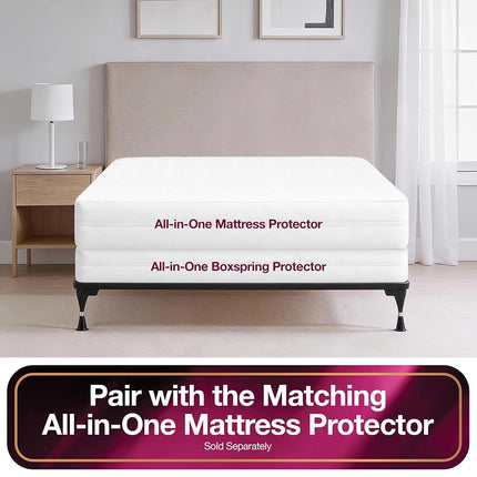 Bed Bug Blocker All-in- 1 Mattress Encasement, Full, White