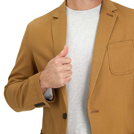 Haggar Men's Smart Wash Performance Blazer & Jackets, Toast, 44-46 Regular