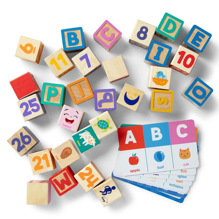 Melissa & Doug Ms. Rachel Letter, Number, and Game Learning Blocks | Educational Toys for Kids | 18+ Months - FSC Certified