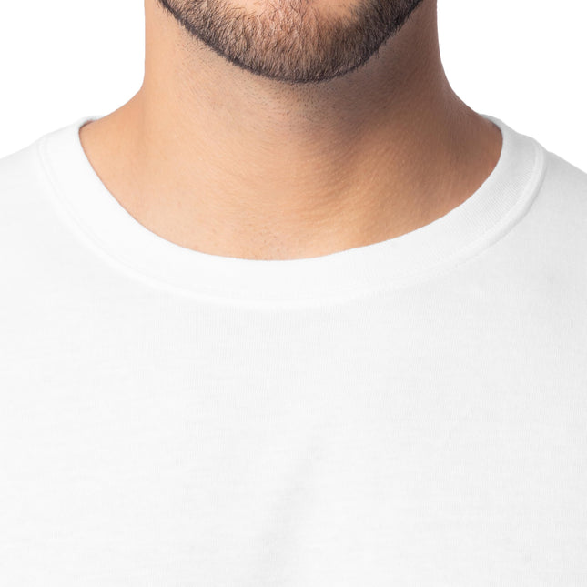 Fruit of The Loom Mens Eversoft Cotton Long Sleeve T Shirts, Breathable & Moisture Wicking with Odor Control, Long Sleeve - White Ice, XXXXL