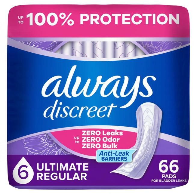 Always Discreet, Incontinence & Postpartum Pads Fo
