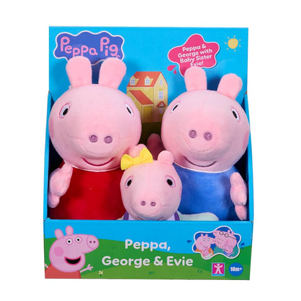 Peppa Pig Plush Toy Set, Soft Polyester Siblings P