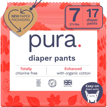 Pura Hypoallergenic Diaper Pants Size 7 (37+ lbs) 