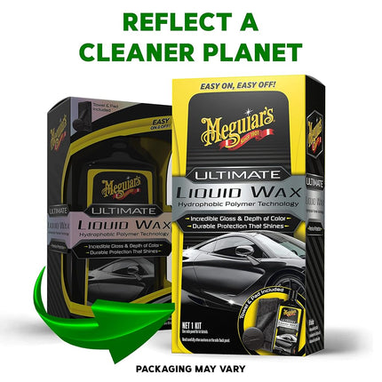 Meguiar's Ultimate Liquid Wax, 473 ml | Long Lasting Paint Protection Formula Designed for Maximum Shine | Enhances Gloss and Surface Depth | Improves Water Beading