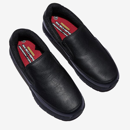 Skechers Men's Nampa-Groton Food Service Shoe, Black Polyurethane, 8