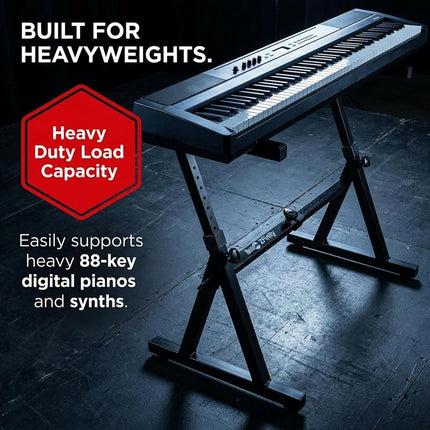 RockJam RJZZ363 Z-Frame Keyboard Stand for Digital Pianos
