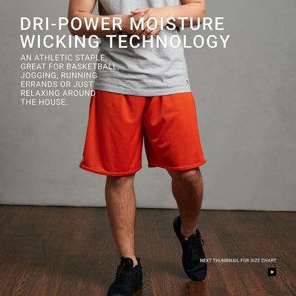 Russell Athletic Men's 9" Mesh Short, Burnt Orange, 4X-Large
