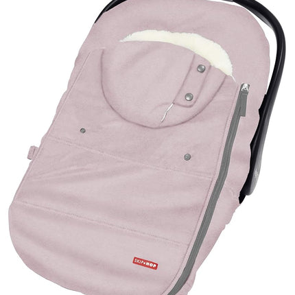 Skip Hop Winter Car Seat Cover: Ultra Plush Fleece, Pink Heather