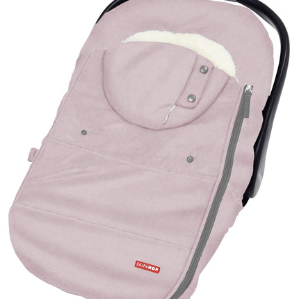 Funda de invierno para asiento de automóvil Skip Hop: forro polar ultra suave, color rosa jaspeado