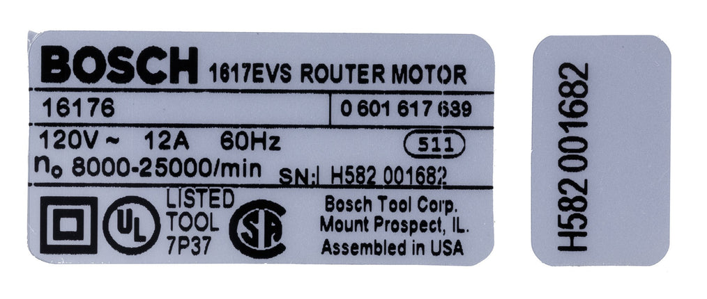 Bosch Parts 2610907629 Nameplate