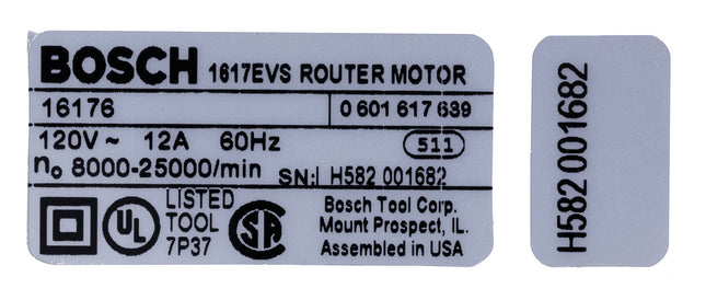 Bosch Parts 2610907629 Nameplate