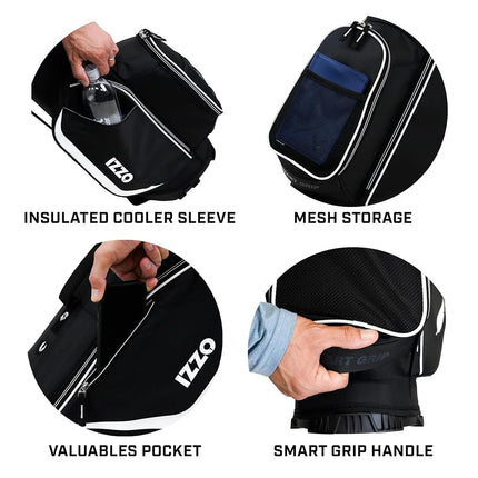 IZZO Ultra Lite Stand Bag, Black,Black/White 3.2 pounds