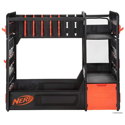 NERF Elite Blaster Rack - Storage for up to Six Blasters, Including Shelving and Drawers Accessories, Orange and Black - Amazon Exclusive