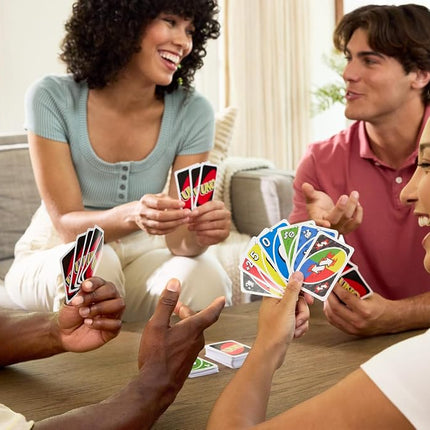 Mattel Games UNO Card Game with 2 Add On Packs with Storage Tin
