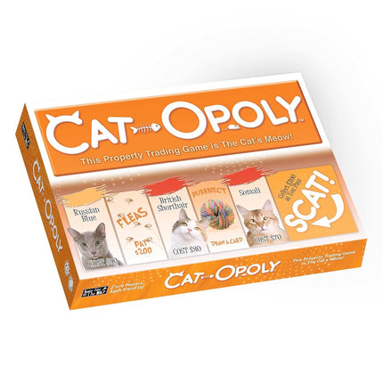 Late for the Sky CAT-opoly Board Game White, Large