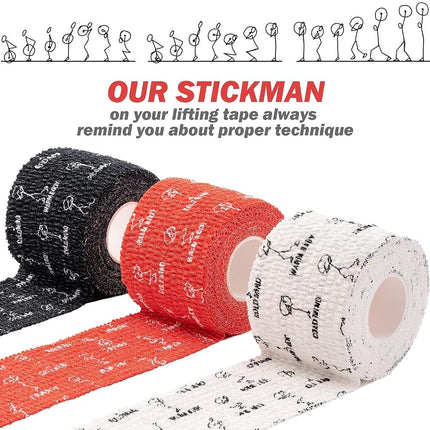 WARM BODY COLD MIND Premium Weightlifting Thumb Tape - Hook Grip Tape for Powerlifting, Cross Training, Gym Tape, Workout, Weight Lifting Tape, Athletic Finger Wrap