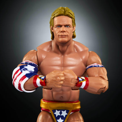 Figura de acción de Mattel WWE Elite Collection, coleccionable Lex Luger de SummerSlam con accesorio y piezas de figura de árbitro armable