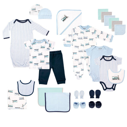 Luvable Friends Unisex Baby Layette Gift Cube, Tra