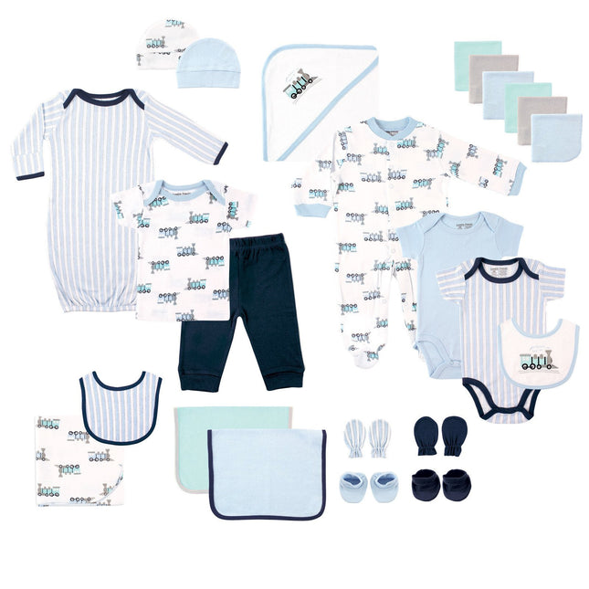 Luvable Friends Unisex Baby Layette Gift Cube, Tra