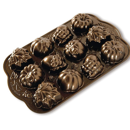Nordic Ware Autumn Delights Cakelet Pan, 3D Cast A