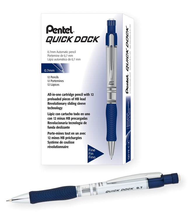 Pentel Quick-Dock Mechanical Pencil, 0.5mm, Blue B
