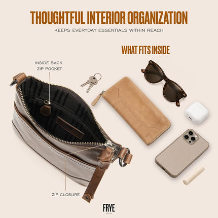 FRYE Women's Melissa Swing Pack Zip Crossbody Bag Cross Body, Dark Brown, One Size