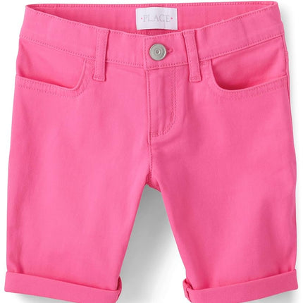 The Children's Place Short skimmer en jean pour fille, Rose français, 6