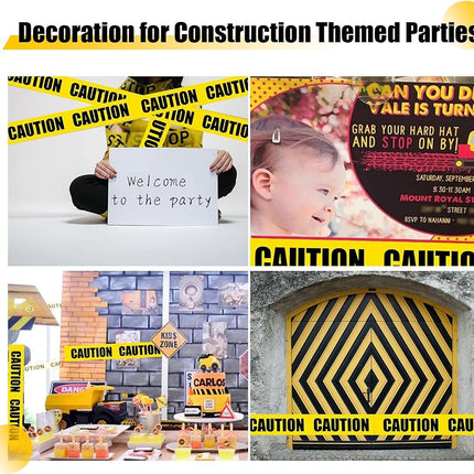 2 Pack Caution DO NOT Enter Barricade Tape – 3in x 330ft Heavy-Duty Safety Barrier Tape for Construction, Hazard Zones, Crime Scenes & Restricted Areas – Bright Yellow with Black Text