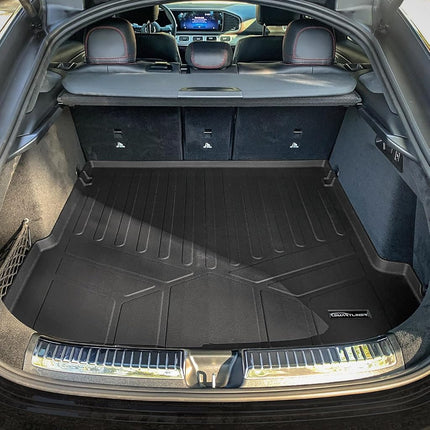 SMARTLINER Custom Fit Floor Mats 2 Rows and Cargo Liner Behind 2nd Row Set Black 2020 Mercedes-Benz GLE-Class 5 Passenger