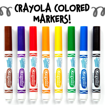 Crayola Orange Washable Markers, Broad Line Markers, 12 Count