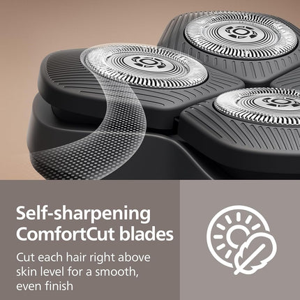 Philips Norelco Genuine Head Shaver Replacement Heads - Compatible with Philips Norelco Head Shaver Pro HS5980, HS7980 and HS9980, Self-sharpening ComfortCut Blades, Gentle on Skin, 4 Pieces, HS740/40