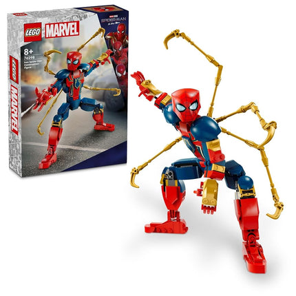 LEGO® Super Heroes Marvel Iron Spider-Man Construction Figure 76298 Posable Building Toy with Armour,Buildable Model,Toys for Boys and Girls Aged 8 and Over